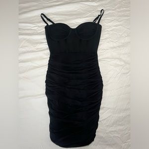 Nichole Lynel Black Corset Dress Women Size Small